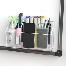 Clear Acrylic Magnetic Dry Erase Marker Holder for Whiteboard Fridge Locker 8...