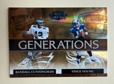 2007 Donruss Threads Century Proof /100 Vince Young Randall Cunningham #G-4