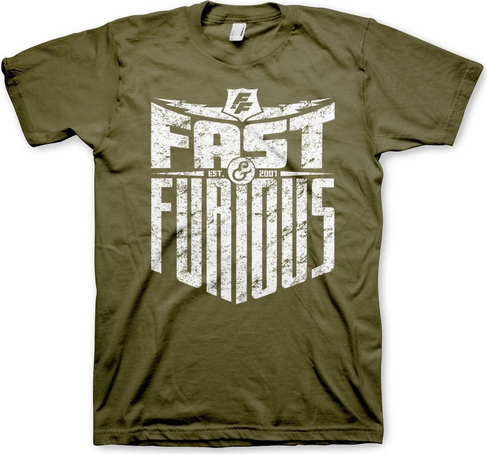 Fast - Furious Est 2007 T-Shirt Olive 5490₽
