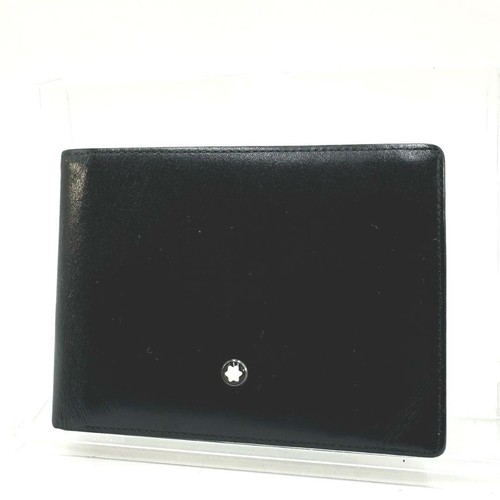 Montblanc Meisterstück Wallet Bifold Unisex Black Leather excelllent gift