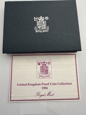 1984 Royal Mint United Kingdom Proof Coin Collection Complete 8 Coin Set Boxed
