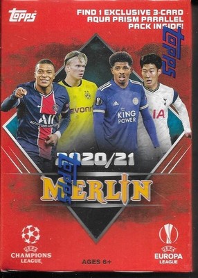 2020-21 Topps UEFA Champions League Merlin Chrome Soccer Blaster Box QTY