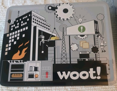 #ad #ad Woot Lunch Box Metal Lunch Factory Graphics Lunchbox Rare Box $15.00