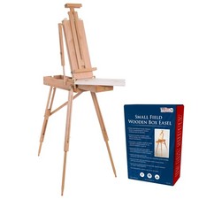 U.S. Art Supply Wooden French Style Field and Studio Sketchbox Tripod Box Easel
