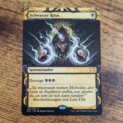 Magic The Gathering Schwarzer Ritus (V.1) R 026/063 Das Mystische Archiv