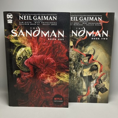 The Sandman Book One & Two First Print Neil Gaiman DC Black Label Graphic Novel