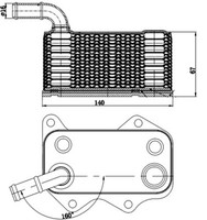 Mahle ÖLküHler MotoröL Clc 174 000S FüR C6 Golf 1K1 Vw 5K1 3C2 Audi 4F5 Skoda A6