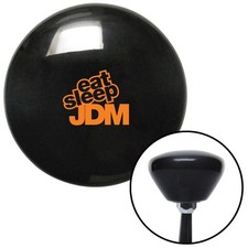 Orange Eat Sleep Jdm Text Black Retro Shift Knob W M16x1.5 Insert Shifter Auto