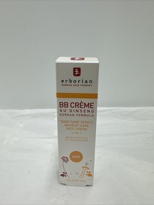 Erborian BB Creme Baby Skin Effect Makeup Face Cream, DORE -  0.5 oz