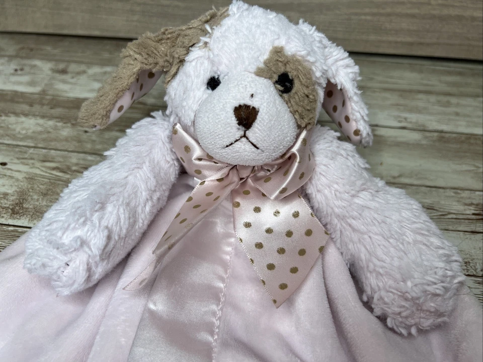 Cachorro Perro Bebé Lovey / Manta de Seguridad Juguete / Bearington Baby Collection con Satén Foto 2 de 4