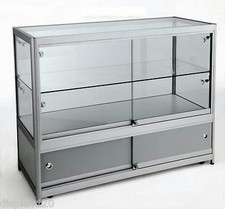 Hochwertiges Aluminium & Glas Vitrine Laden Bis Verkauf Zähler Aufbewahrung 1554