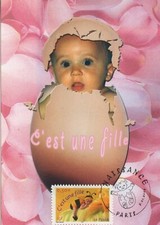 MAXIMAPHILIE CARTE MAXIMUM PREMIER JOUR / NAISSANCE C'EST UNE FILLE PARIS 2006