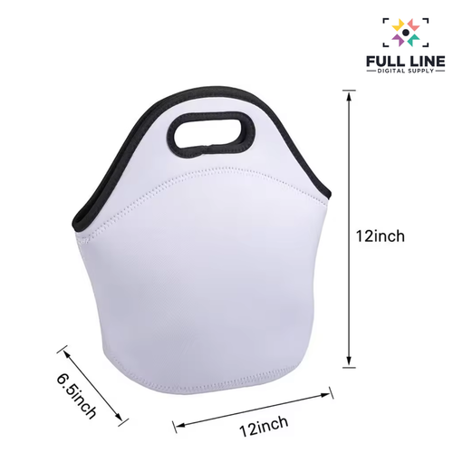 Neoprene Sublimation Lunch Bag, black back/US SELLER (25/pk) - Picture 5 of 5