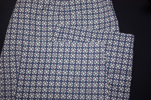Neu ohne Etikett Talbots Heritage blau pink geometrisches Muster Stretch Hose Gr. 8 (Maße 31x26) - Bild 7 von 7