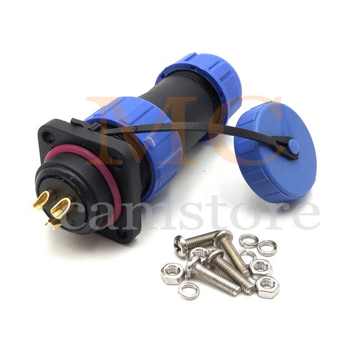 Conector de cable de aviación impermeable SP21 3 pines, conector de montaje de panel enchufe - Imagen 3 de 8