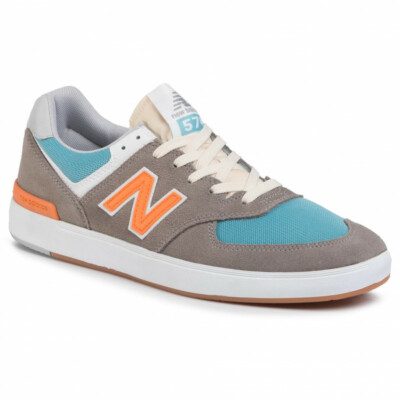 New Balance All Coast Shoe\'s Men\'s Sneakers AM574PGO (Grey/Orange) Size 8 2E New Balance All Coast Shoe main image 4