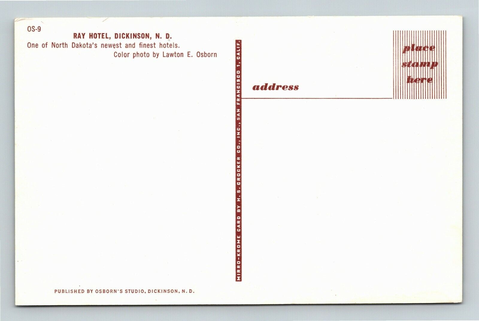 Dickerson NDNorth Dakota, Ray Hotel, Advertising, Vintage Postcard eBay