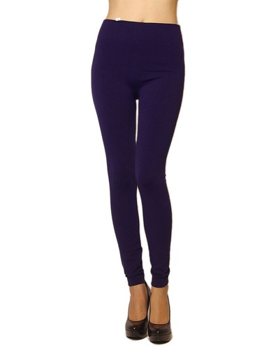 Neu mit Etikett Damen lässige Basic solide Leggings Hose Fleece gefüttert 26" Schrittlänge Einheitsgröße - Bild 10 von 30