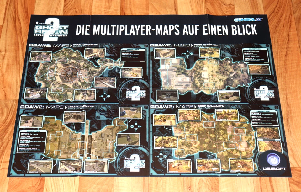 Assassin's Creed / Tom Clancy's Ghost Recon Advanced Warfighter Map PS3 Poster - Image 2 of 4