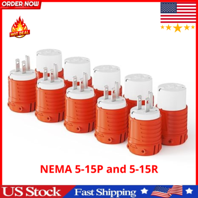 #ad #ad Extension Cord Ends Male and Female Plug 15 Amp 125 Volt Heavy Duty Replacement $26.97