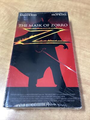 The Mask of Zorro (1998) VHS Anthony Hopkins, Antonio Banderas