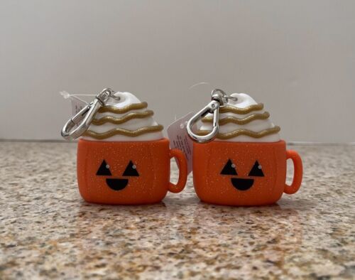 Bath And Body Works: PUMPKIN SPICE LATTE holder pocket. bac keychain HALLOWEEN - Picture 1 of 1