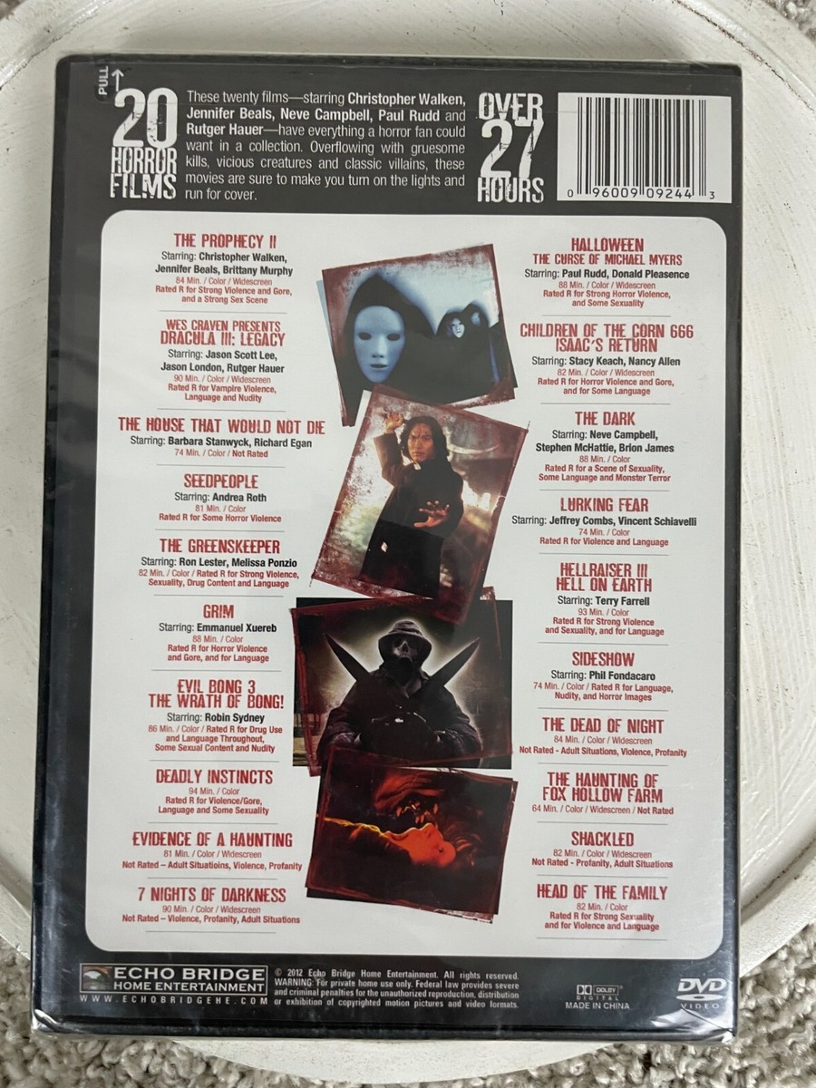2012 Echo Bridge Home Entertainment 20 Films Horror Collection DVD