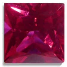 Lab Created Ruby Square Princess (5 options) Faceted Loose Gems since 1989 USA