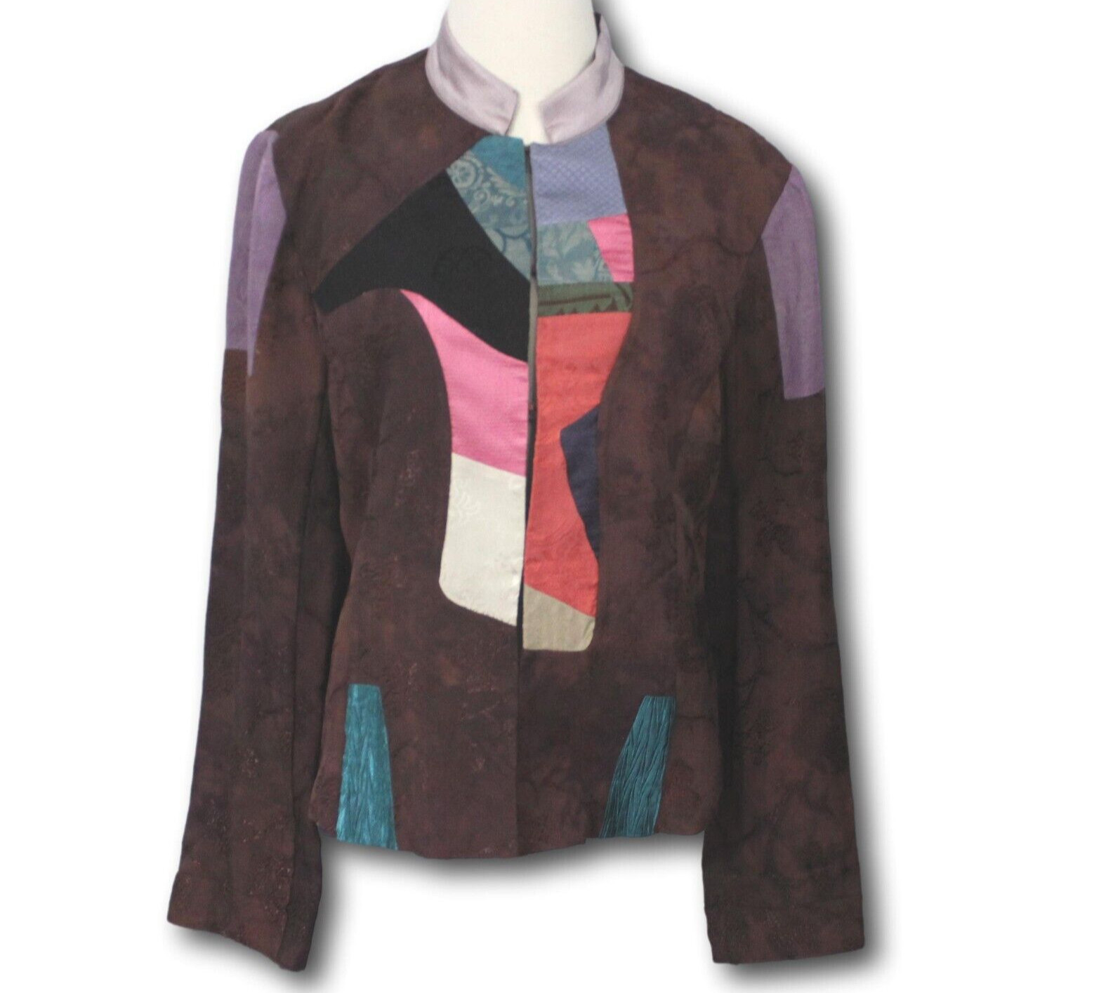 CHICO'S ( 1) Kimono Style Patchwork Jacket Mandar… - image 1