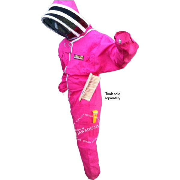 Jawadis Full Body Bee Suit Bundle – Fuchsia – 2XS Gloves, Hive Tool & Brush