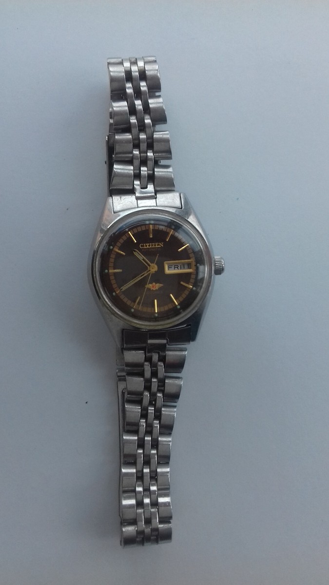 【廃盤品】CITIZEN クォーツカッコー・ウィーン 4MJ659-006 美品 Citizen AUTOMATIC 4-036069 SMT BROWN DIAL WATCH MONTRE JAPAN 70´s