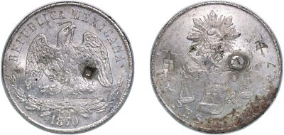 (Silver.9027)メキシコ1ペソ銀貨 Mexico 1870 Zs H 1 Peso Silver 9027 XF | eBay