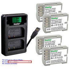 Kastar Battery LZD2 USB Charger for Olympus BLM-5 PS-BLM5  Olympus E-1 Camera