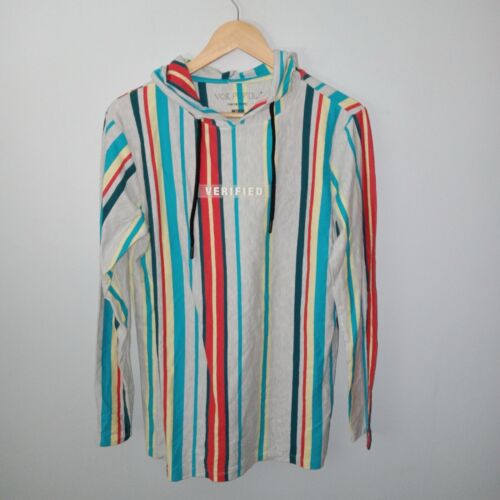 Vox Populi Hoodie Medium For The People Striped Verified Long Sleeve NEW - Picture 2 of 9
