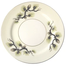 Narumi Japan Shasta Pine Bread Plate(s) Slightly Used Condition Cream Border