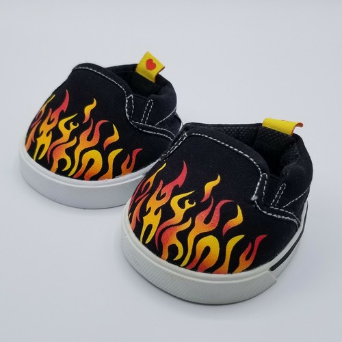 Build A Bear - Black Shoes With Flames 