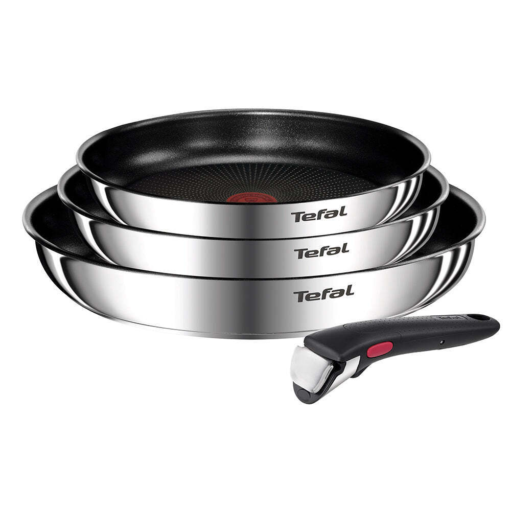 Tefal Ingenio Emotion 4 Piece Induction Non-stick Stainless Steel Frypan Set