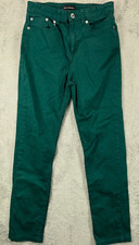 Free Assembly Girls Teens 14 Jeans Relaxed Taper Green Denim Adjustable 25x26