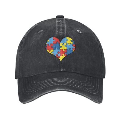Love Autism Awareness Baseball cap neutral printed hat adjustable spo