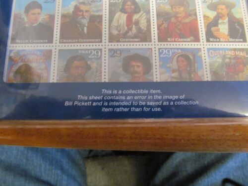 Legends of the West Recalled Stamps Scott # 2870 in USPS Original Packaging - Picture 2 of 3
