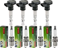 4x ESEN SKV Zündspule + DENSO Zündkerze für Audi TT 8N3 1.8 T VW Golf IV 1J1