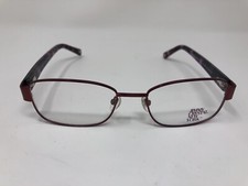Jimmy Crystal New York Eyeglasses Frame PIRAN WINE BURGUNDY 52-18-135 Flex RI42