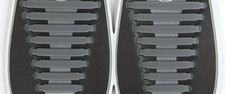 GRAY  No Tie Shoelaces  Elastic Shoe Laces Rubber  Lacing System  14 Laces