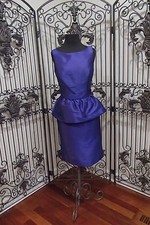 SR254 ALFRED SUNG D556 BLUE BIRD SZ 6 $210  COCKTAIL PARTY  GOWN DRESS