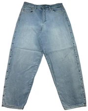 International Concepts Mom Jeans Womens size 6 Blue Stretch Denim Studded New