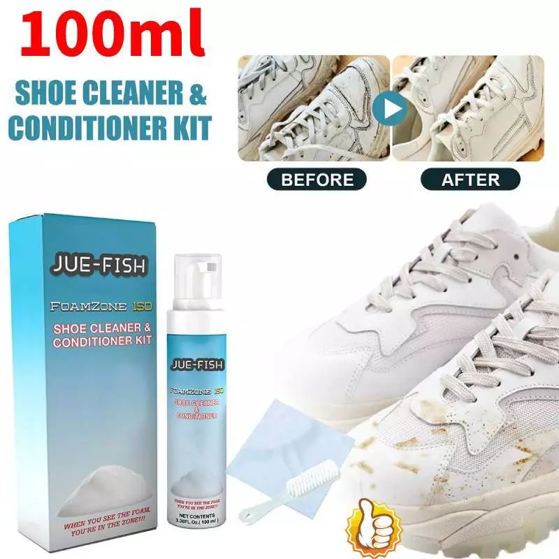 Shoe Cleaner White Sports Leather Canvas Cleaner 100ml Shoe Clean