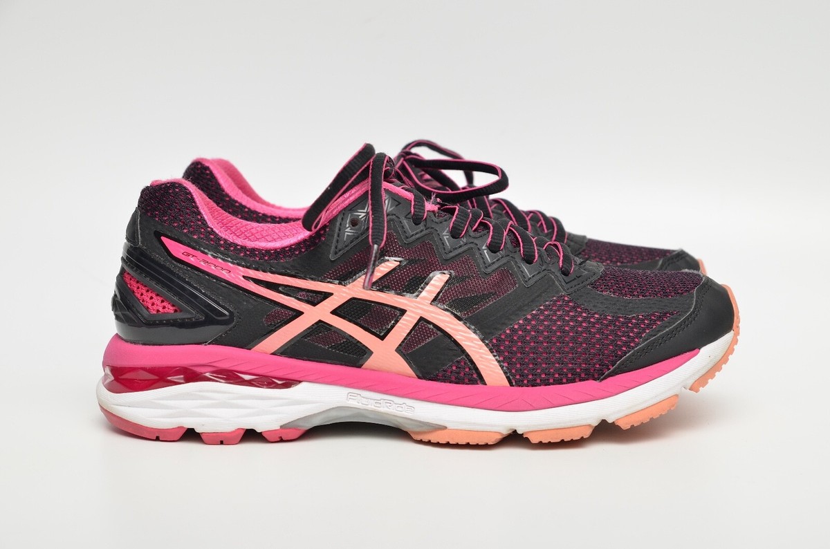 Asics T656N Black Pink Running Athletic Shoes Sneakers Womens sz