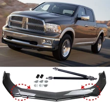 Carbon Fiber For Dodge Ram 1500  Front Bumper Lip Spoiler Splitter Body Kits A+