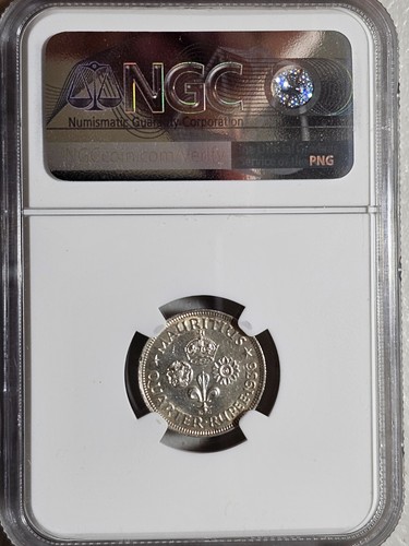 Mauritius 1/4 Rupee 1936 NGC AU 58 - Picture 2 of 2