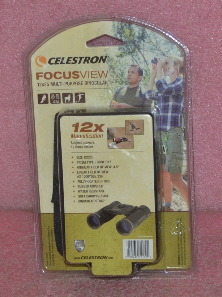 Celestron Focus View 12x25 Multi-Purpose 12x Magnified Binoculars. - Image 2 of 2